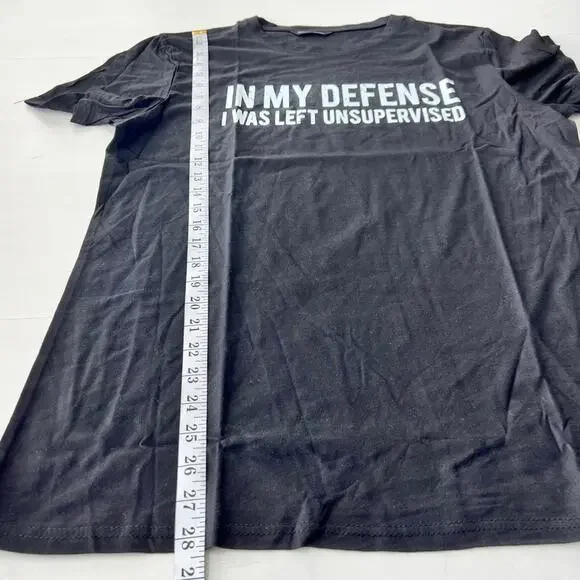 New LILICLOTH In My Defense I Was Left Unsupervised Funny Shirt Unisex SIZE Med - Picture 6 of 9